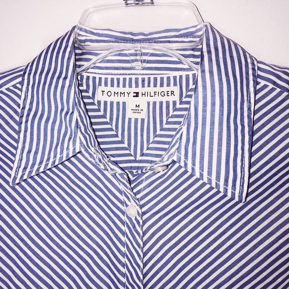 Tommy Hilfiger Blue Striped Button-Down Shirt